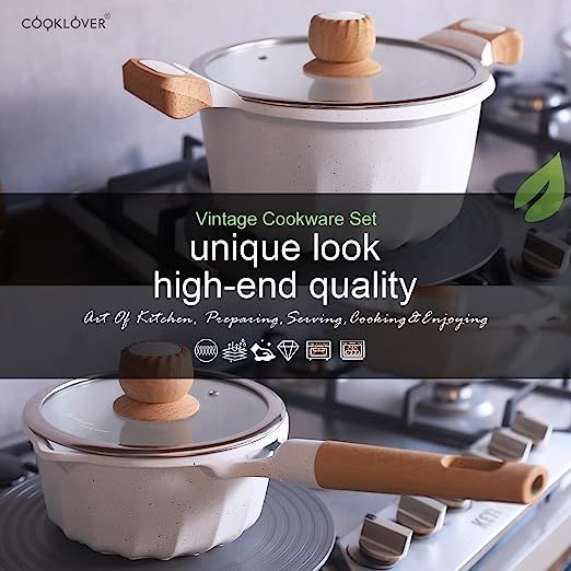 Cookware Set Nonstick 100% PFOA Free Induction Pots and Pans Set with Cooking  Utensil 13