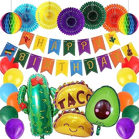 Mexican Happy Birthday Backdrop - Mexican Themed Fiesta Birthday Party  Decorations Mexican Party Supplies Mexican Banner Mexico Cinco De Mayo  Carnival
